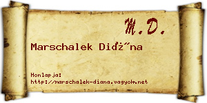 Marschalek Diána névjegykártya